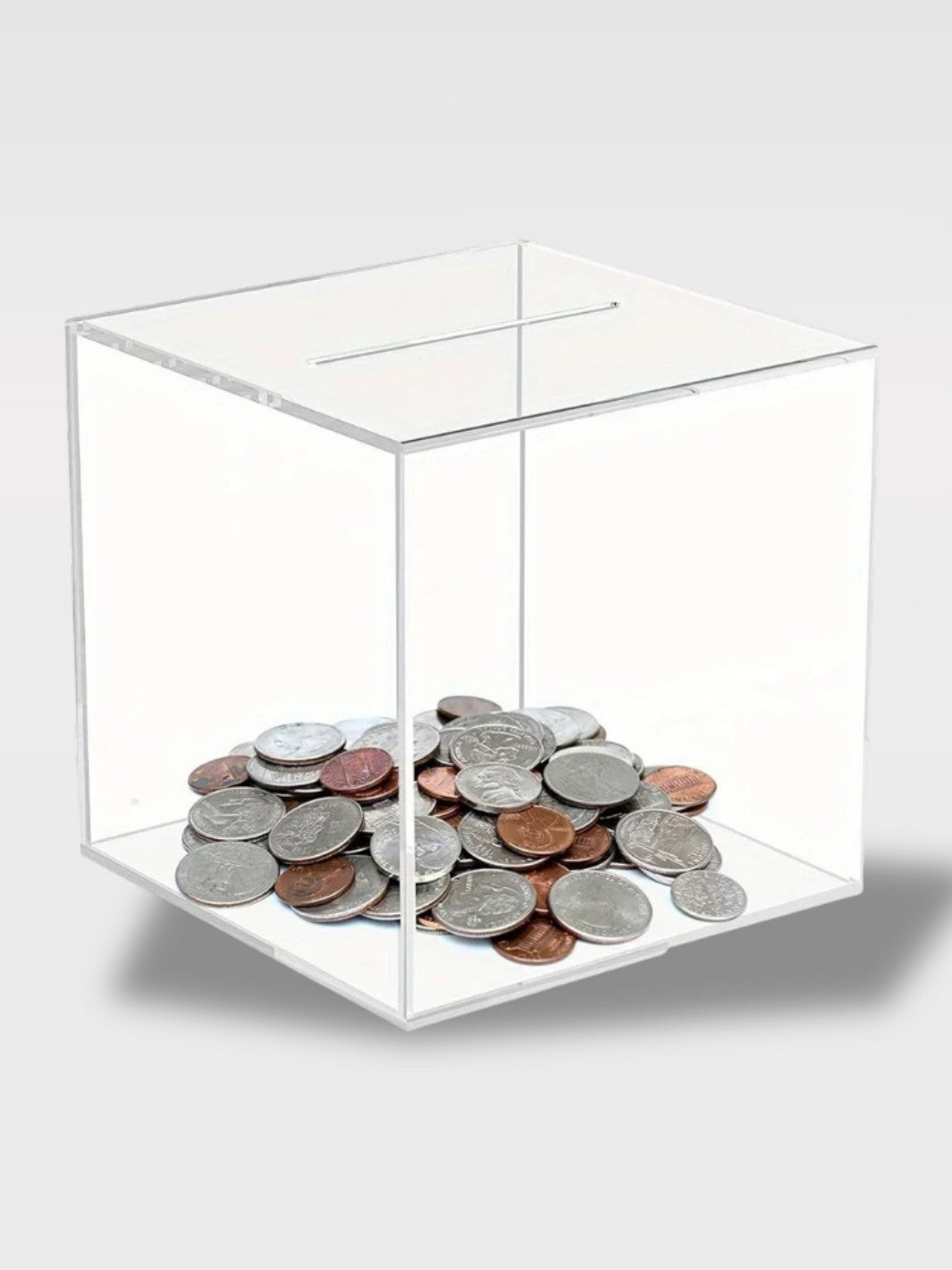 Tirelire Transparente à Casser en Acrylique<br>Le Coffre Clair