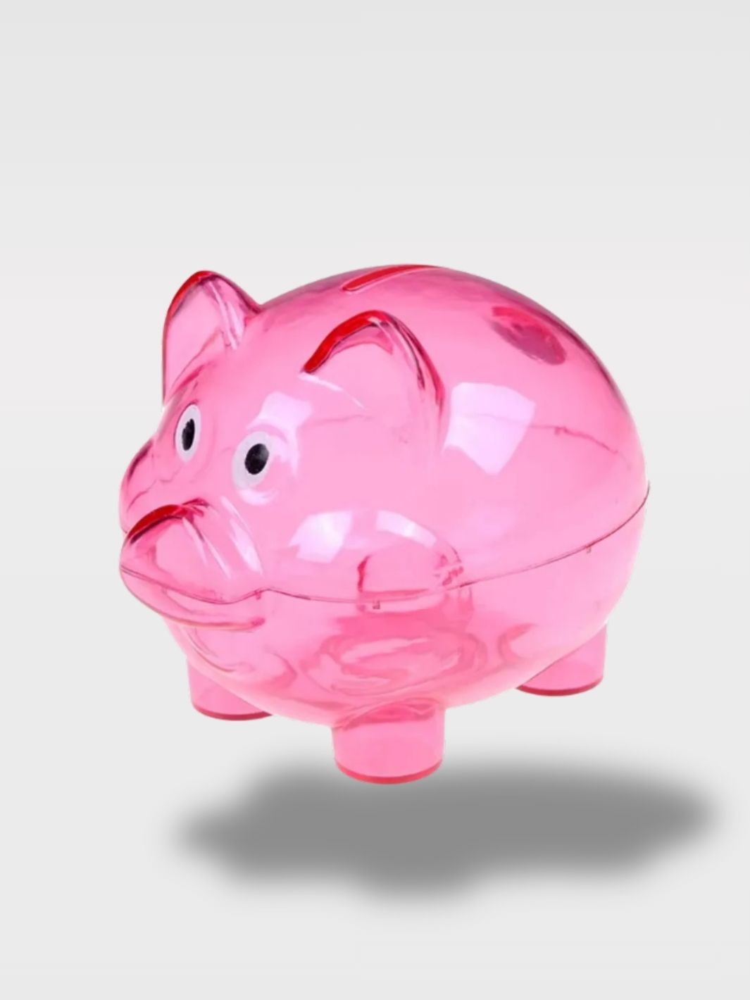 Tirelire Cochon Fond Transparent Coloré<br>Le Petit Futé