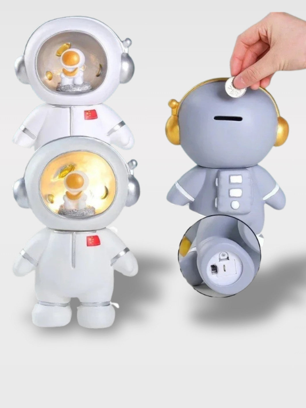 Tirelire astronaute veilleuse <br>Le Gardien des Étoiles