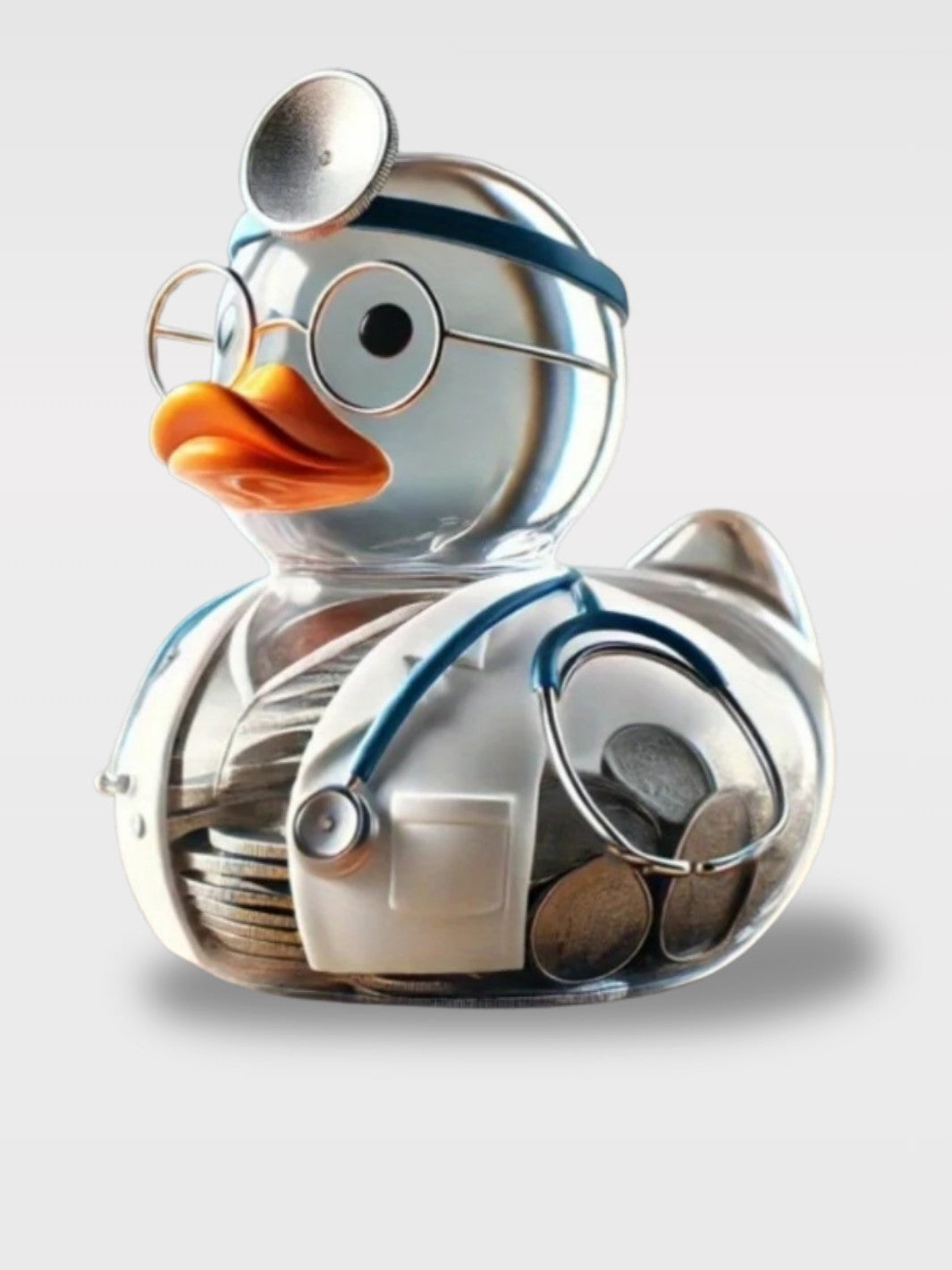 Tirelire Canard Transparent<br>Le Canard Astucieux