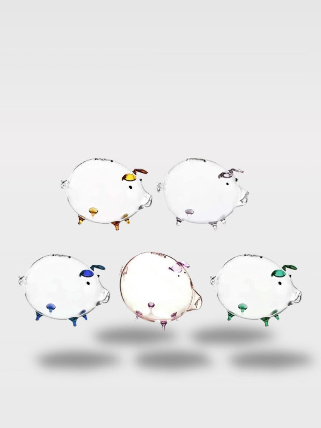 Tirelire Cochon En Verre Transparent <br>Le Trésor Cristallin