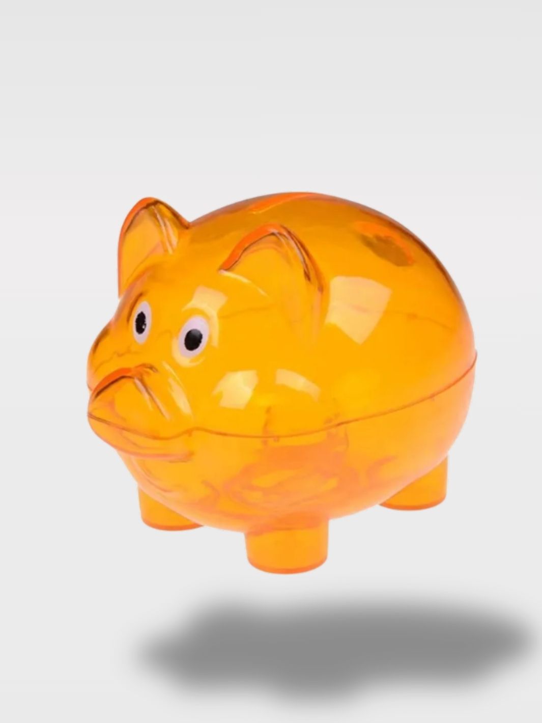 Tirelire Cochon Fond Transparent Coloré<br>Le Petit Futé