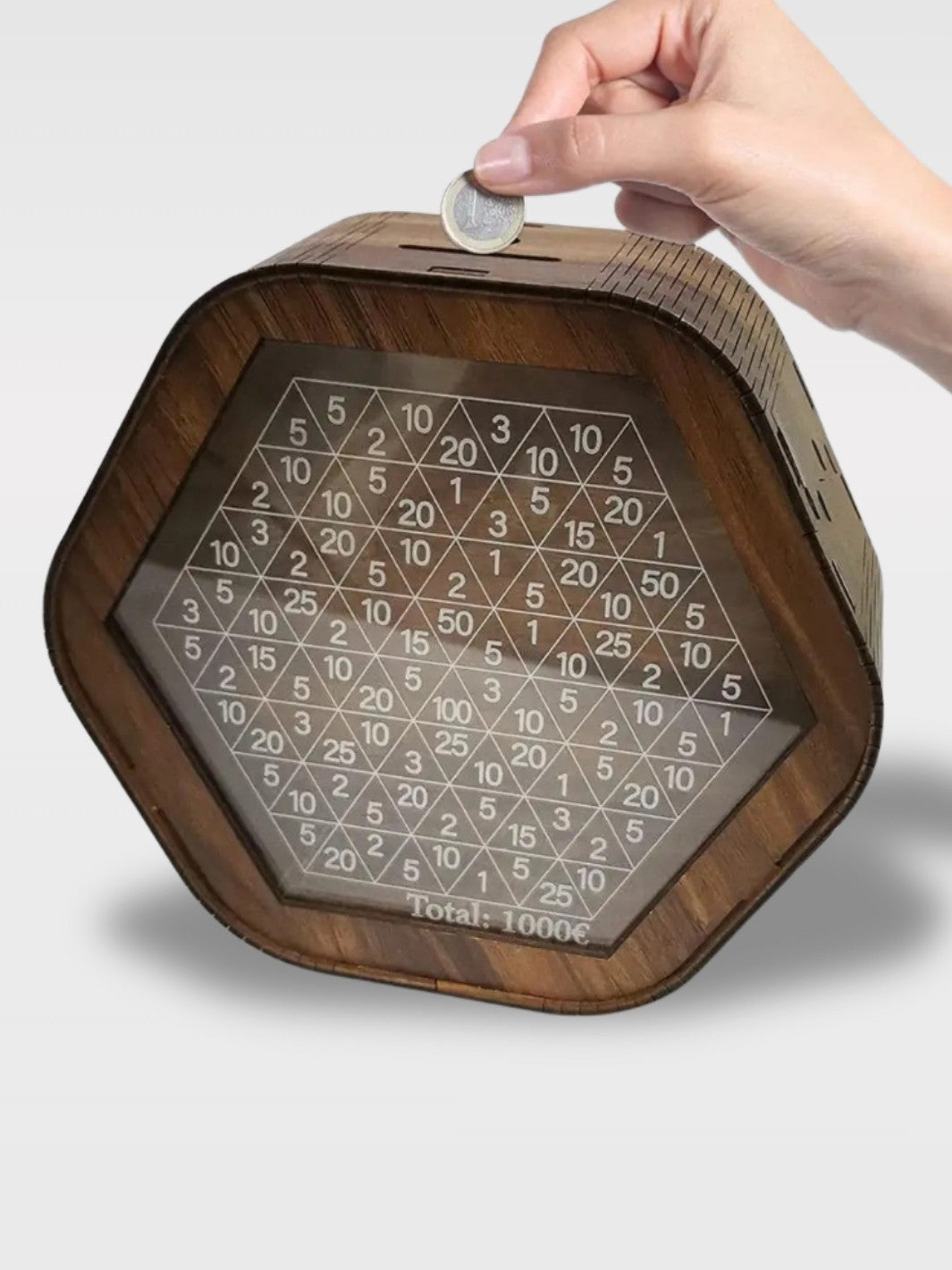 Tirelire Japonaise Bois Hexagone<br>Hexa Zen