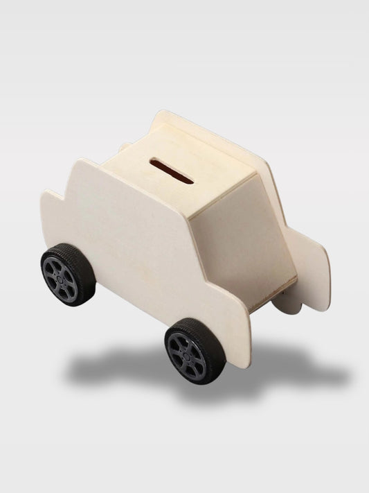 Tirelire Voiture Personnalisée en Bois à Peindre<br>Le Bolide Créatif