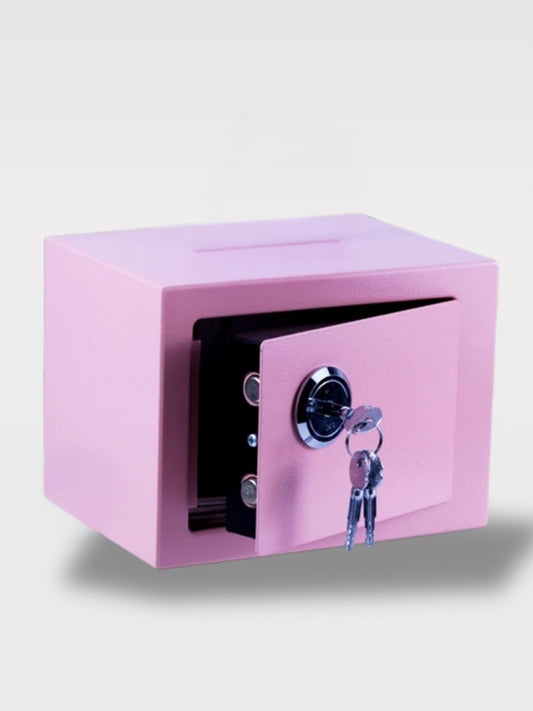 Tirelire Moderne Coffre à Clé en Acier Inoxydable<br>Le Gardien Métallique