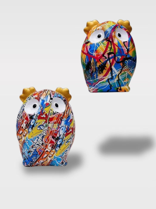 Tirelire Pomme Pidou Hibou en Céramique<br>Le Sage Gardien