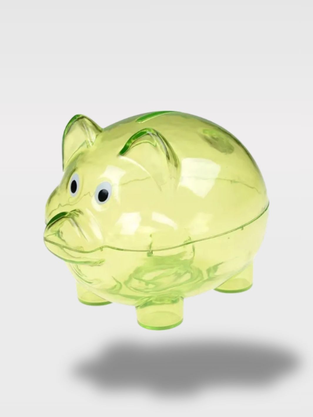Tirelire Cochon Fond Transparent Coloré<br>Le Petit Futé
