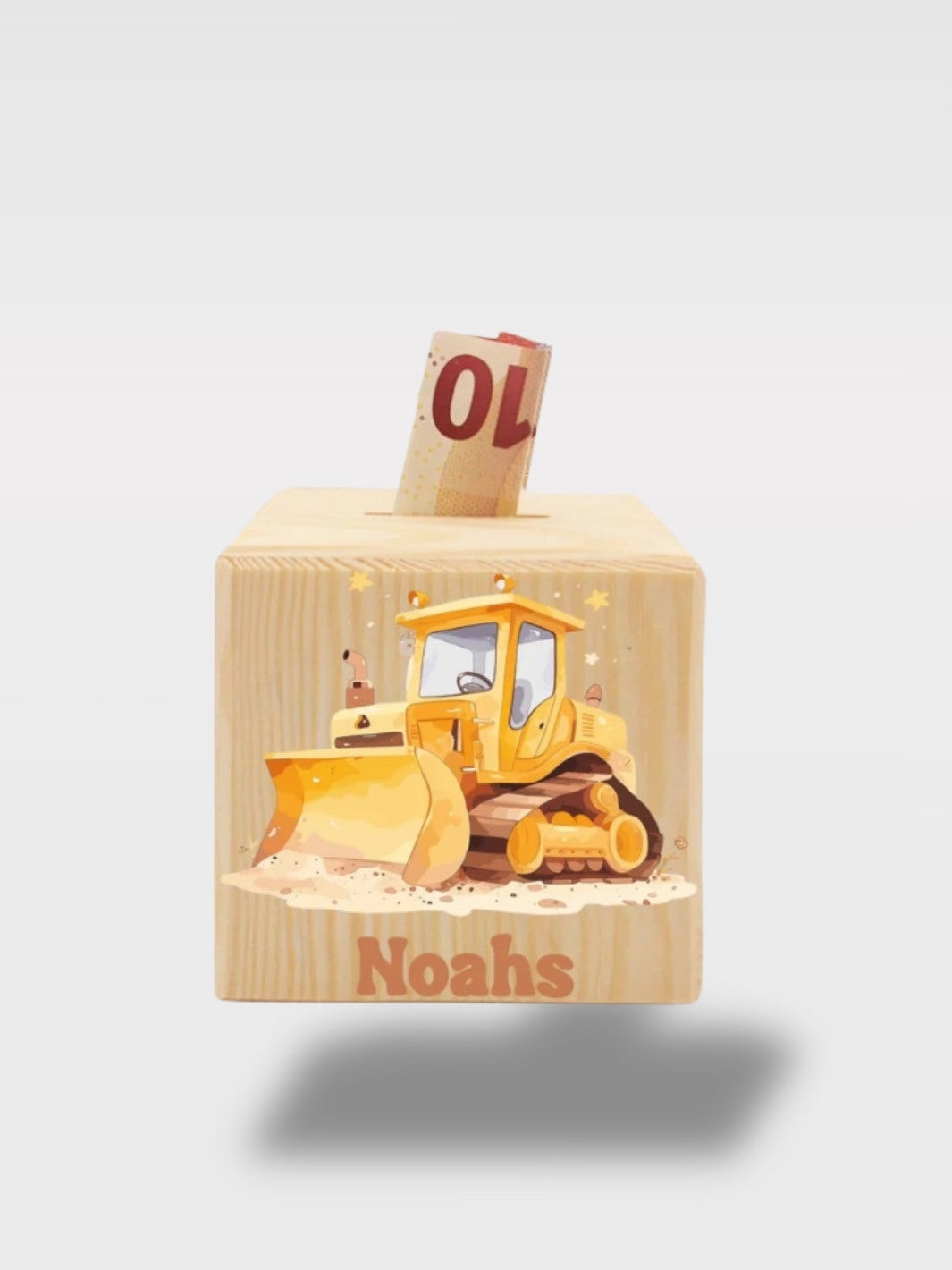 Tirelire Personnalisée Avec Prénom En Bois Voiture<br>Le Bolide Naturel