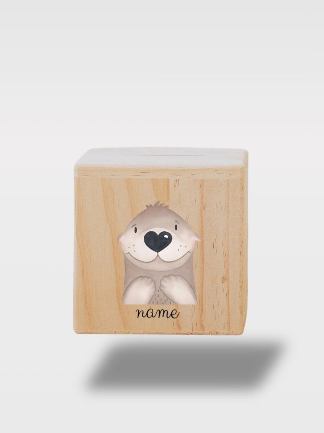 Tirelire Baptême Personnalisée En Bois Animaux Avec Nom<br>Le Compagnon