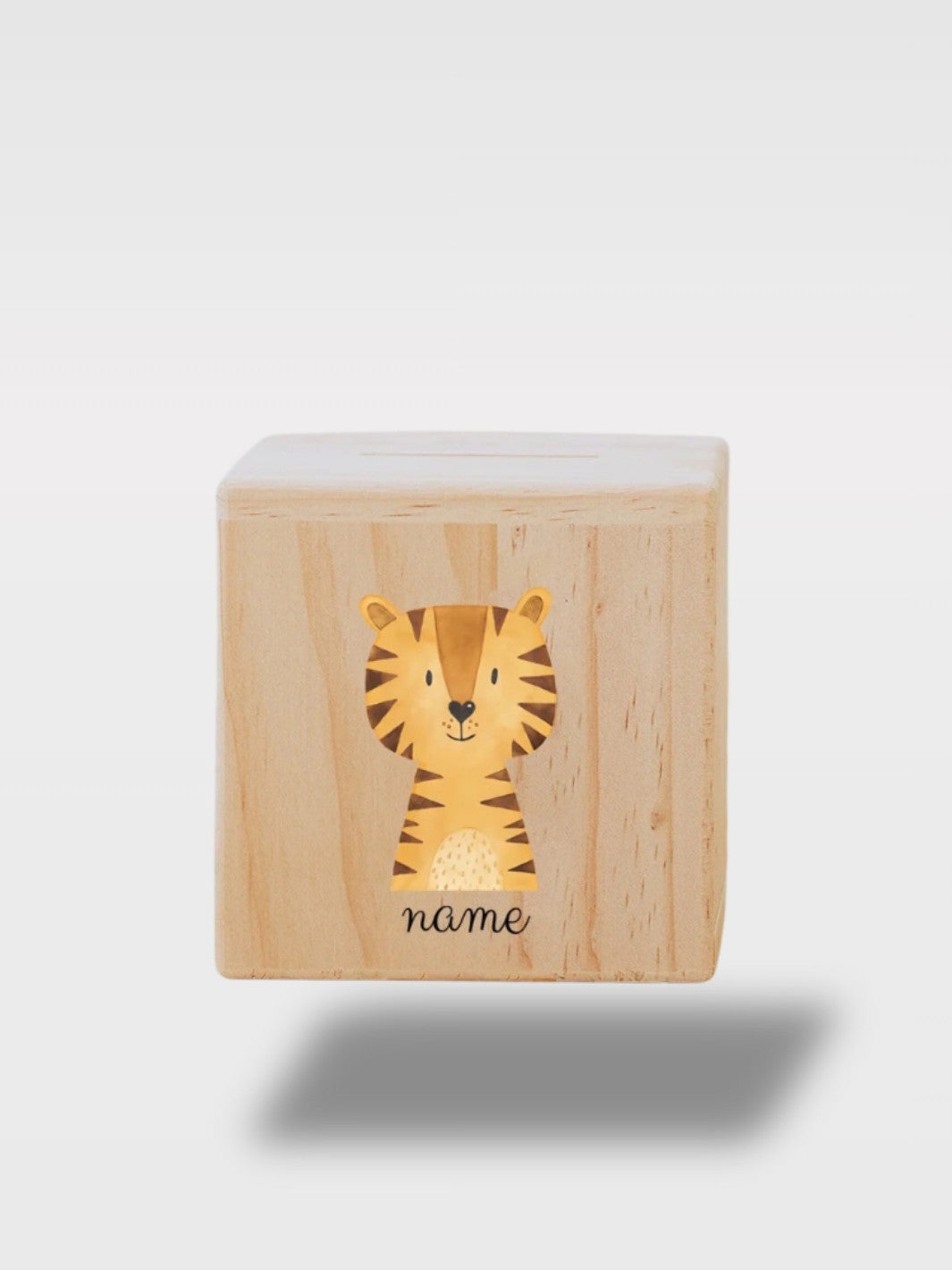 Tirelire Baptême Personnalisée En Bois Animaux Avec Nom<br>Le Compagnon