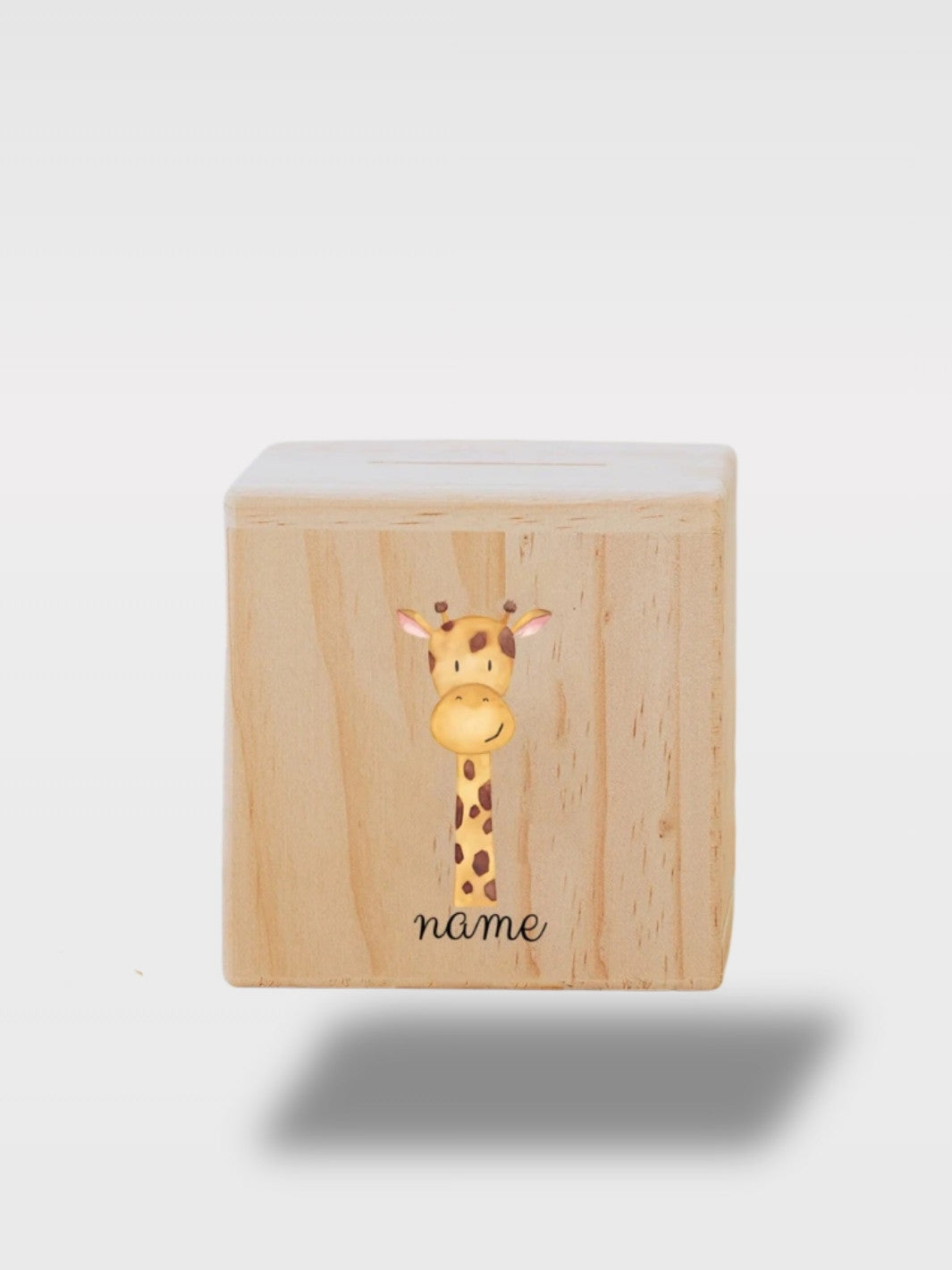 Tirelire Baptême Personnalisée En Bois Animaux Avec Nom<br>Le Compagnon
