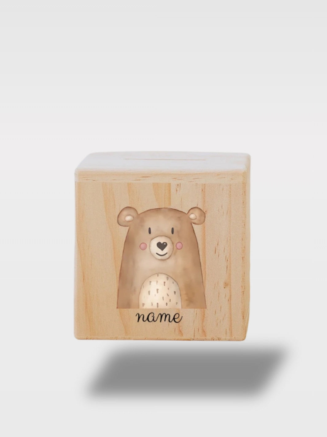 Tirelire Baptême Personnalisée En Bois Animaux Avec Nom<br>Le Compagnon