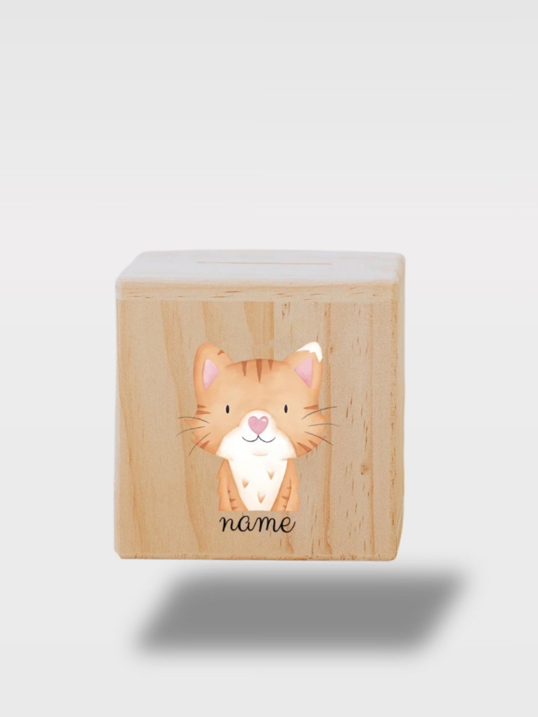 Tirelire Baptême Personnalisée En Bois Animaux Avec Nom<br>Le Compagnon