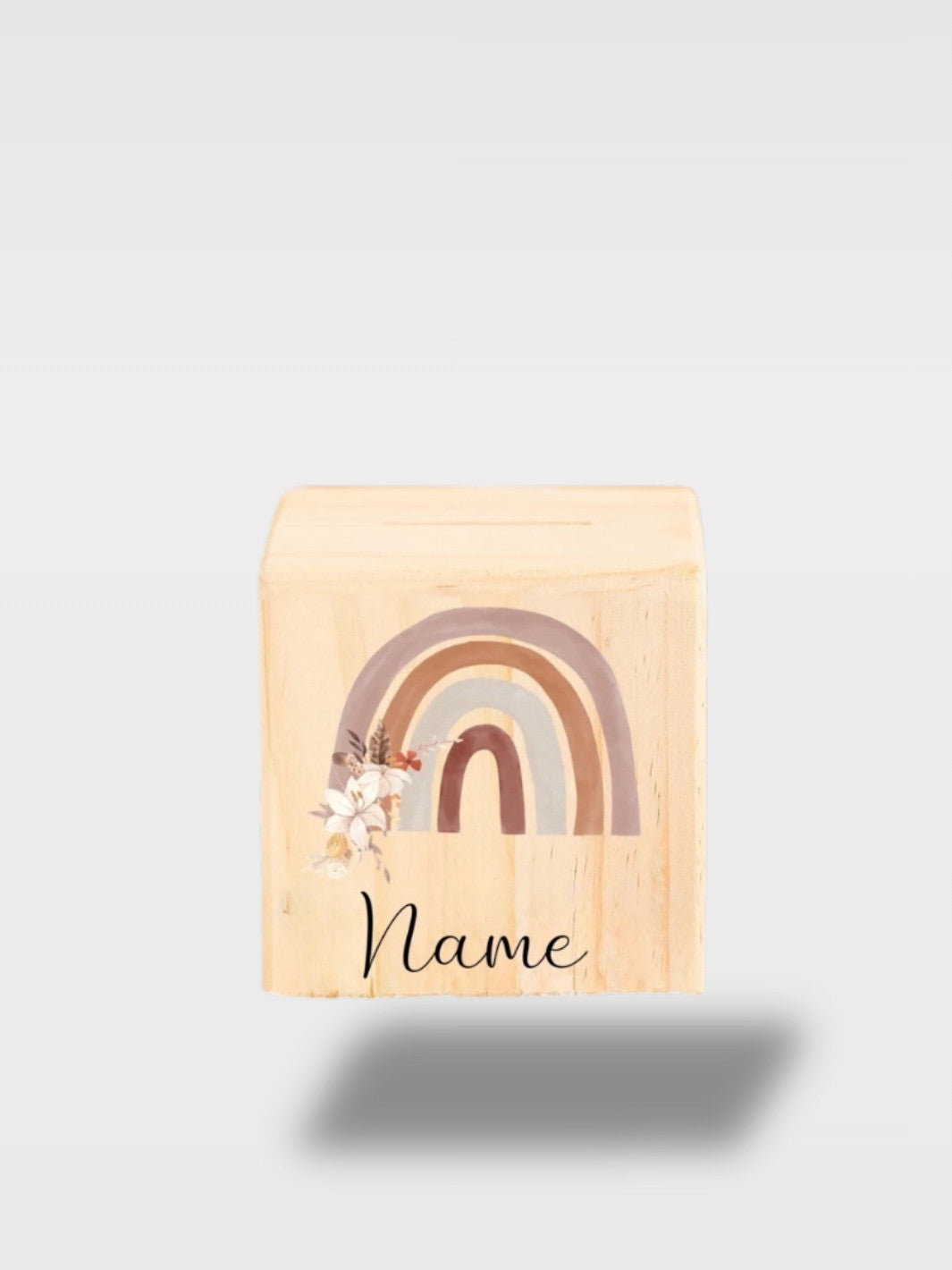 Tirelire Enfant Personnalisée Arc-En-Ciel En Bois Avec Prénom<br>Le Rêveur
