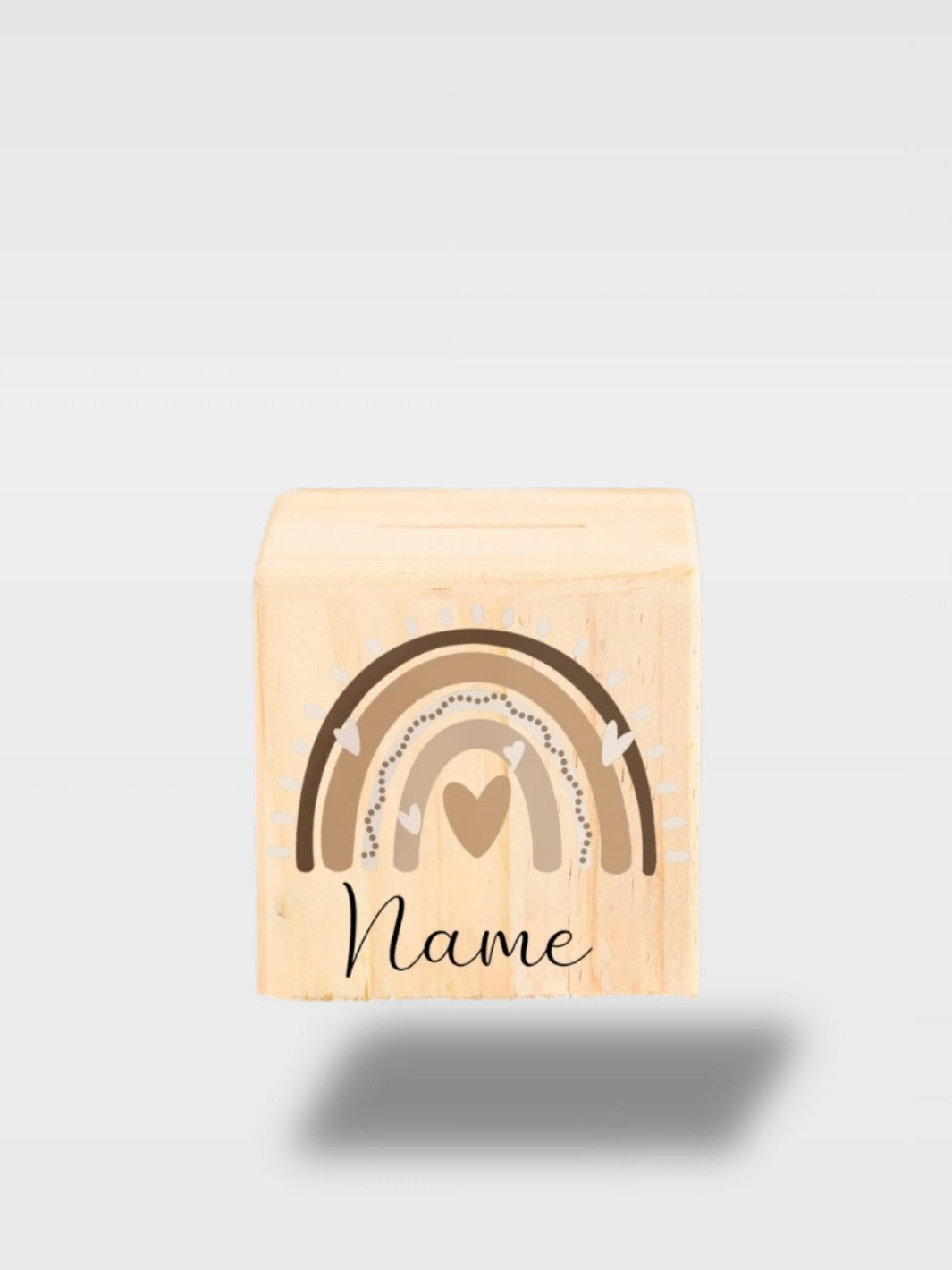 Tirelire Enfant Personnalisée Arc-En-Ciel En Bois Avec Prénom<br>Le Rêveur