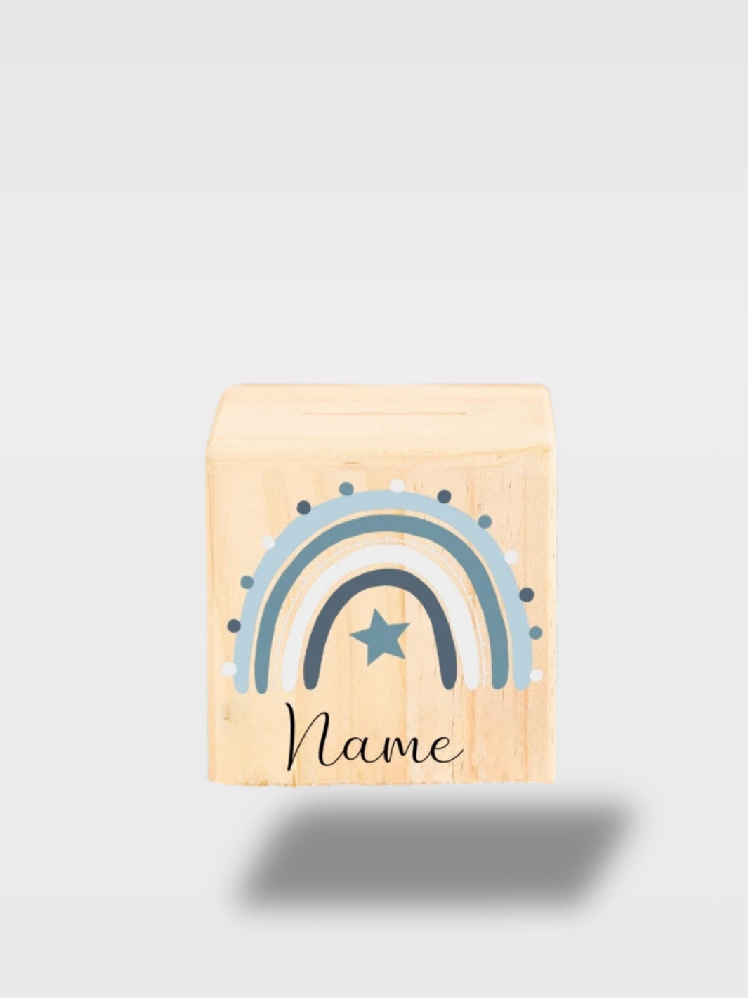Tirelire Enfant Personnalisée Arc-En-Ciel En Bois Avec Prénom<br>Le Rêveur