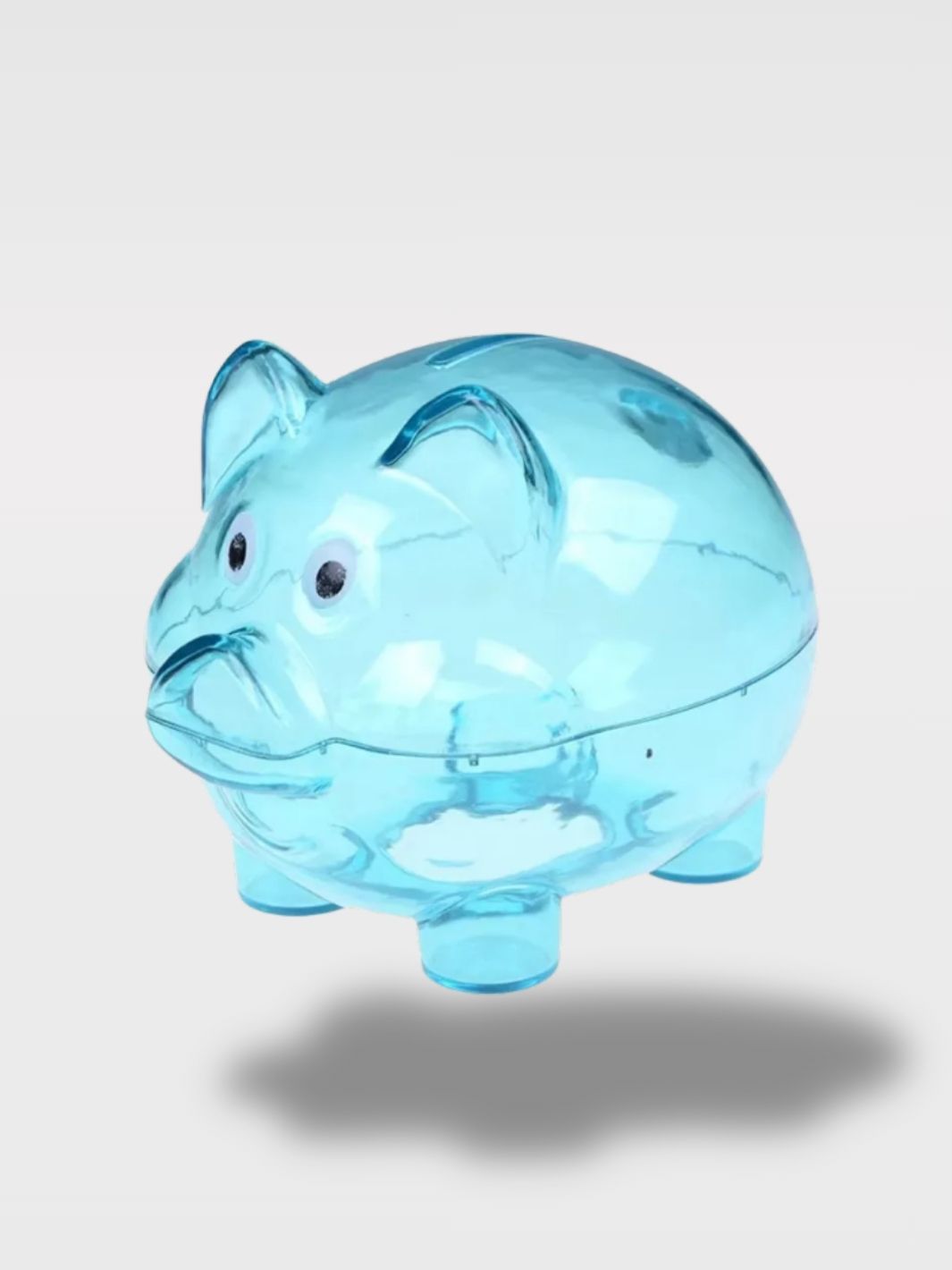 Tirelire Cochon Fond Transparent Coloré<br>Le Petit Futé