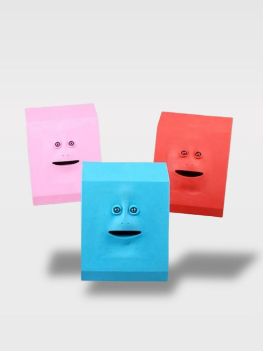 Tirelire Visage Mange Pièces Colorées<br>Le Gourmand Expressif