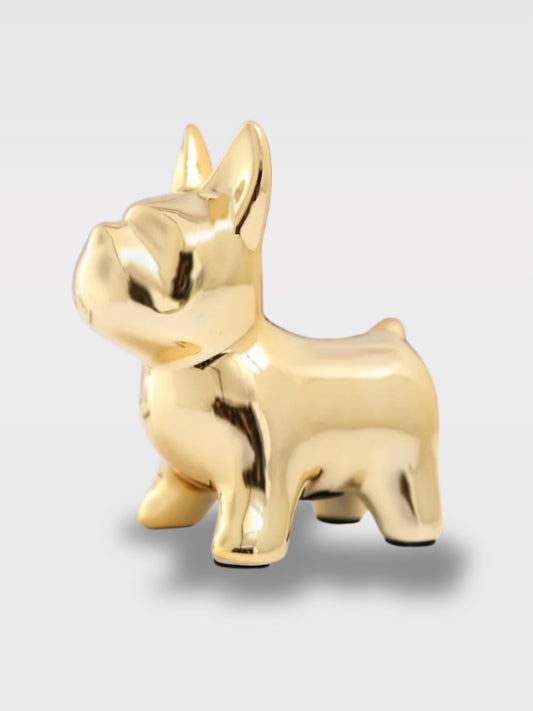 Tirelire Chien Bouledogue en Céramique<br> Le Gardien Fidèle