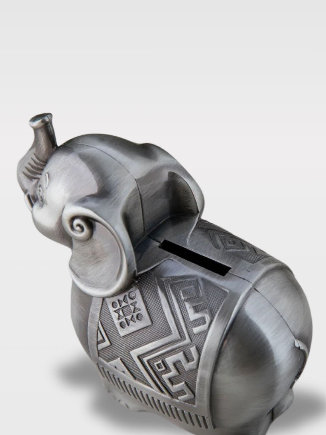 Tirelire Éléphant Gris Métal<br>Le Gardien d’Argent