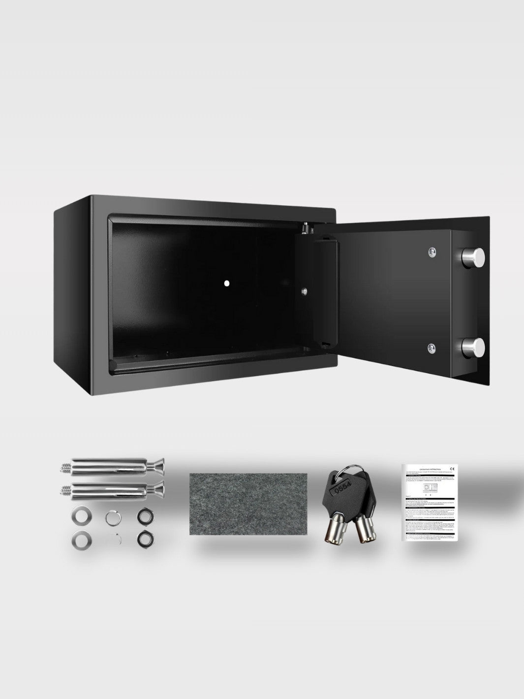 Coffre-Fort Double Serrure 8.5 L En Acier Inoxydable<br>Le Vigile Électronique