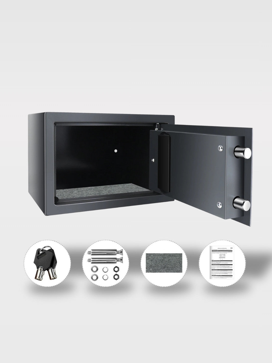 Coffre-Fort Clé Code 4.6 L En Acier Inoxydable<br>Le Gardien Double AccèsPremier