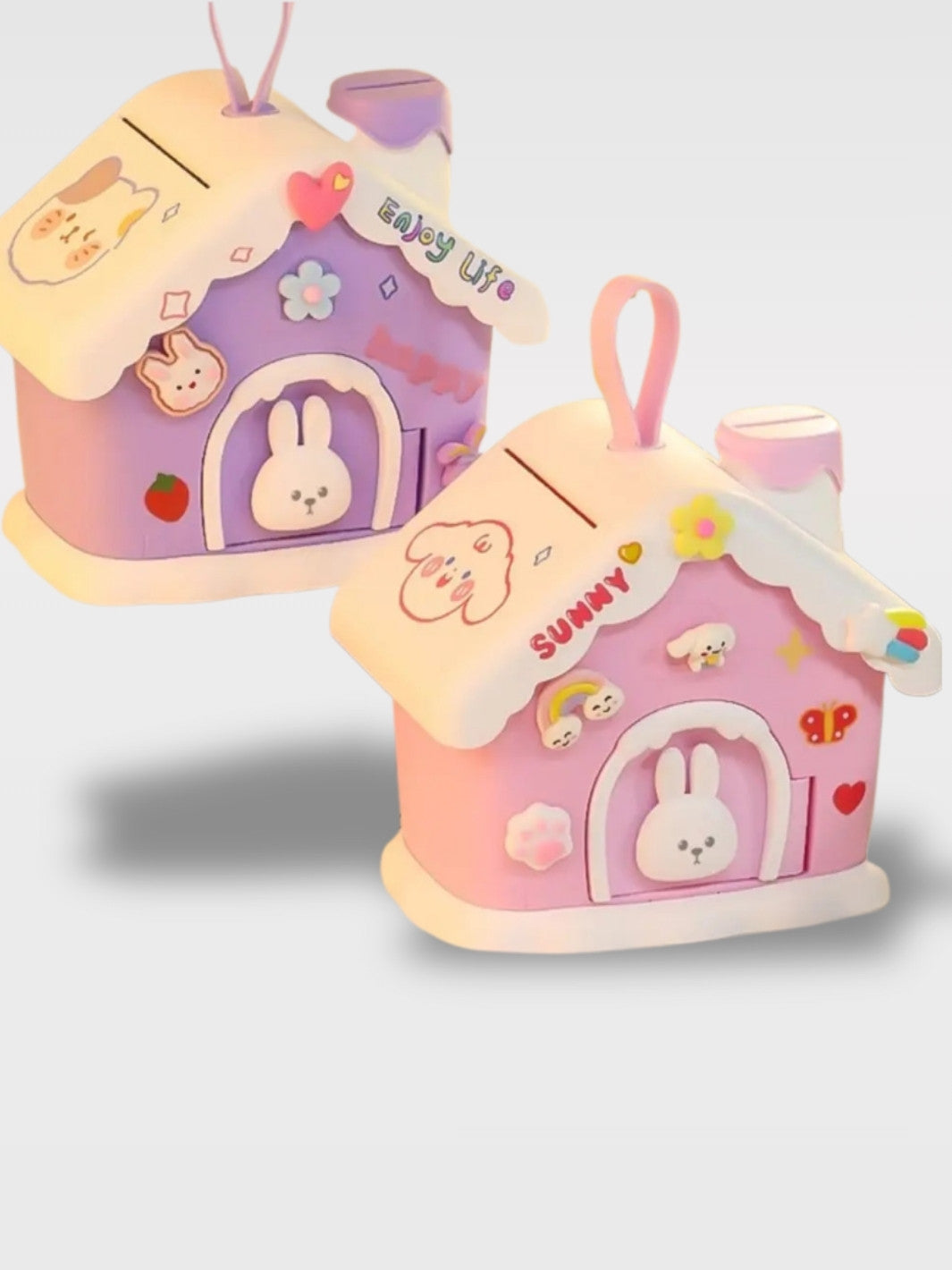 Tirelire Maison Animaux Colorées<br>Le Nid Joyeux