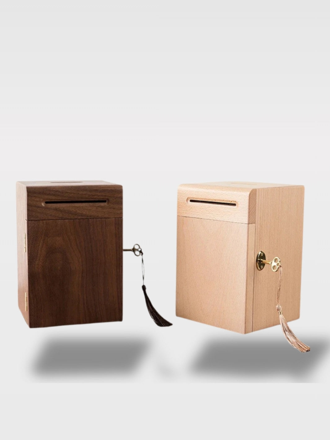 Tirelire Coffre Bois à Clé Design<br>Le Coffre Artisan