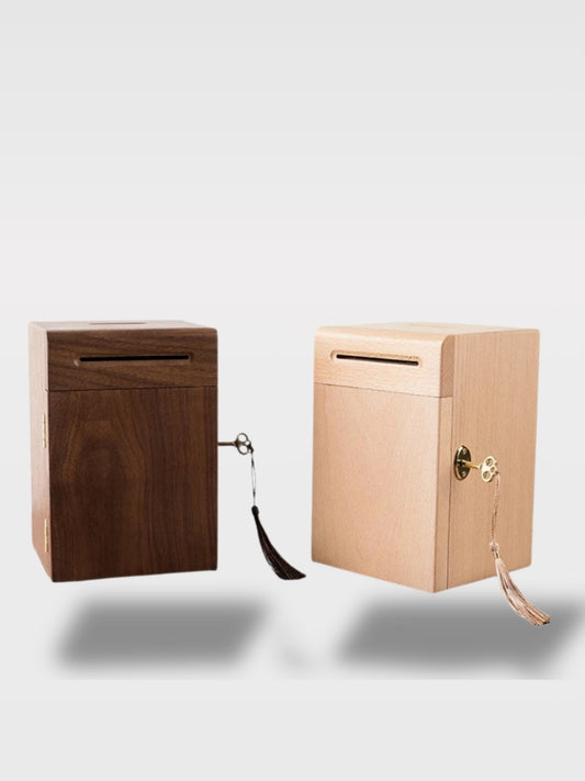 Tirelire Coffre Bois à Clé Design<br>Le Coffre Artisan