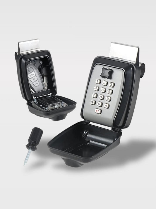 Boîte À Clé Voiture Étanche À Code | Sécurité Portable Keyo – Gris/Noir