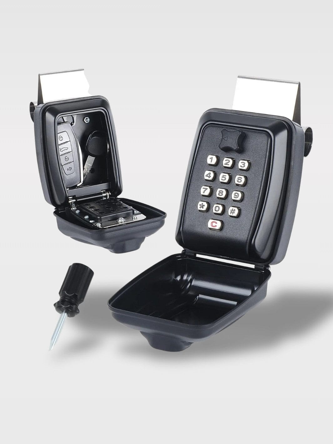 Boîte À Clé Voiture Étanche À Code | Sécurité Portable Locky – Noir