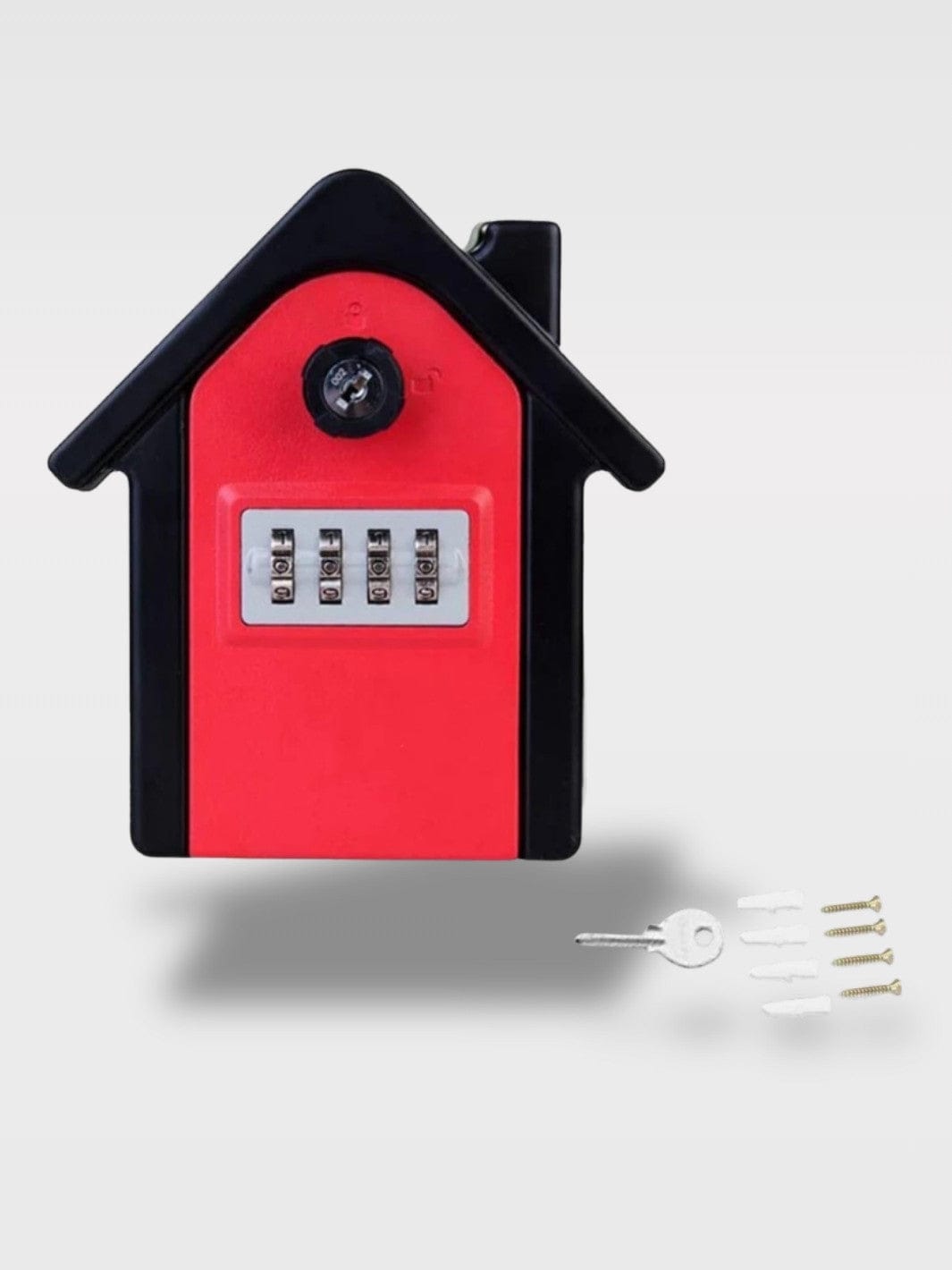 Coffre à Clé Encastrable 2 en 1 | Maison Sécurisée Brick – Rouge