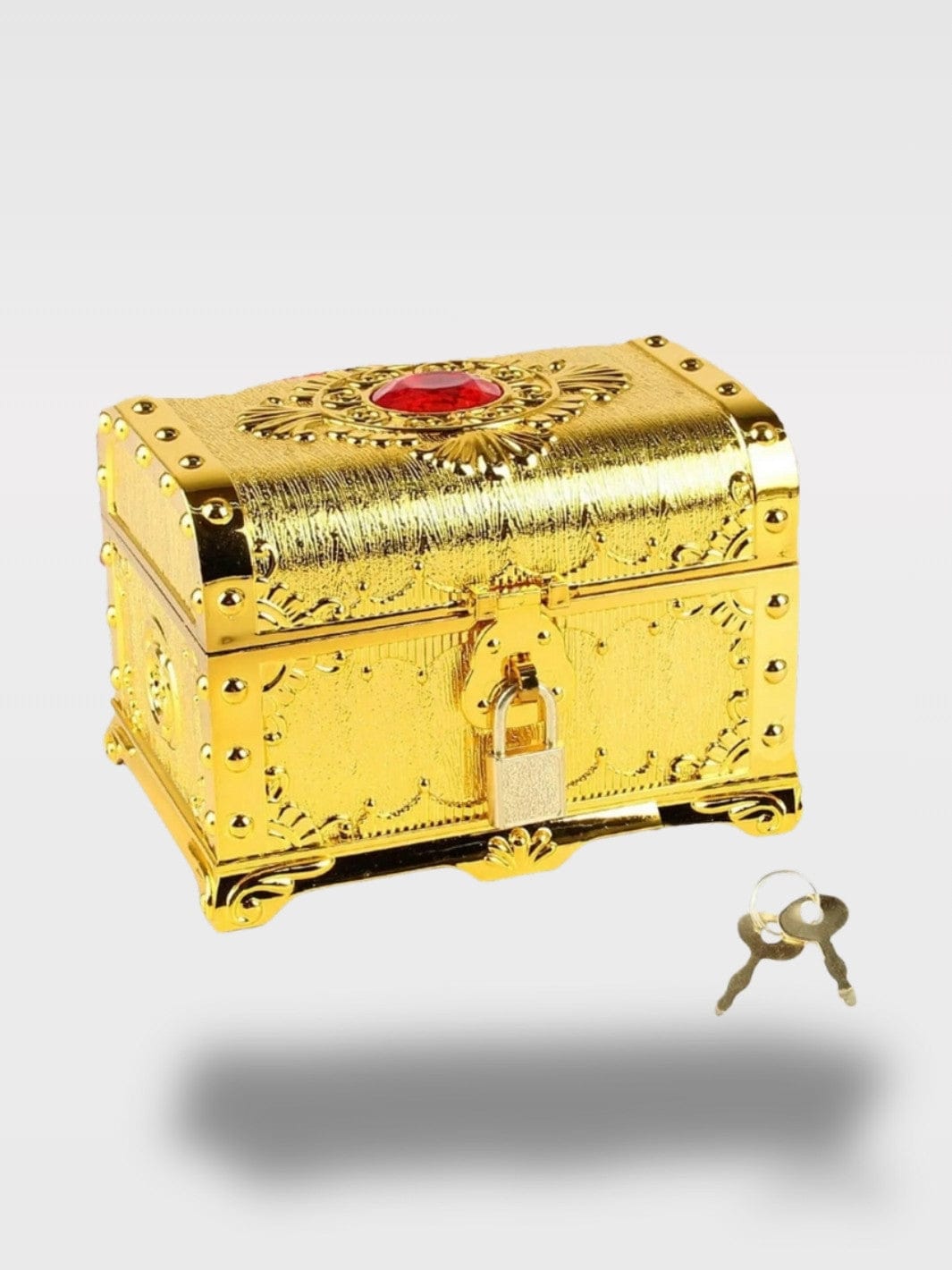 Coffre Au Trésor Pirate Design | Serrure À Clé Dorétoile – Doré