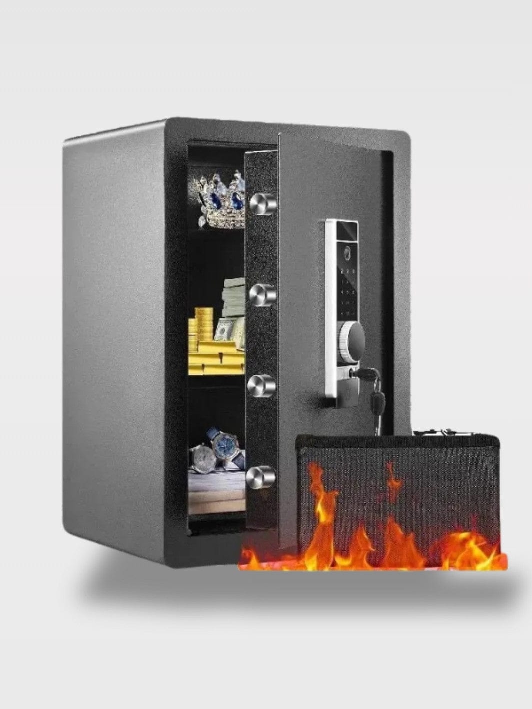 Coffre-Fort Intelligent 3 en 1 | Sécurité Maximale Verto Sénior 61L – 60 x 33 x 40 cm