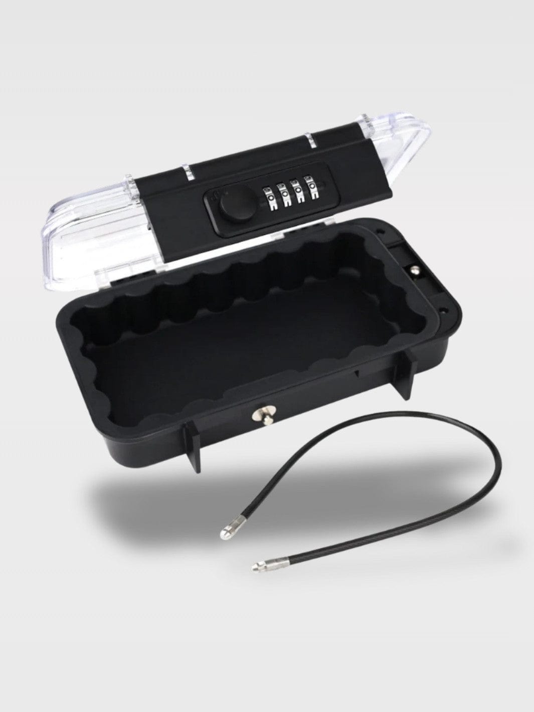 Coffre-Fort Portable Étanche À Code | Robuste Lumen – Blanc Transparent