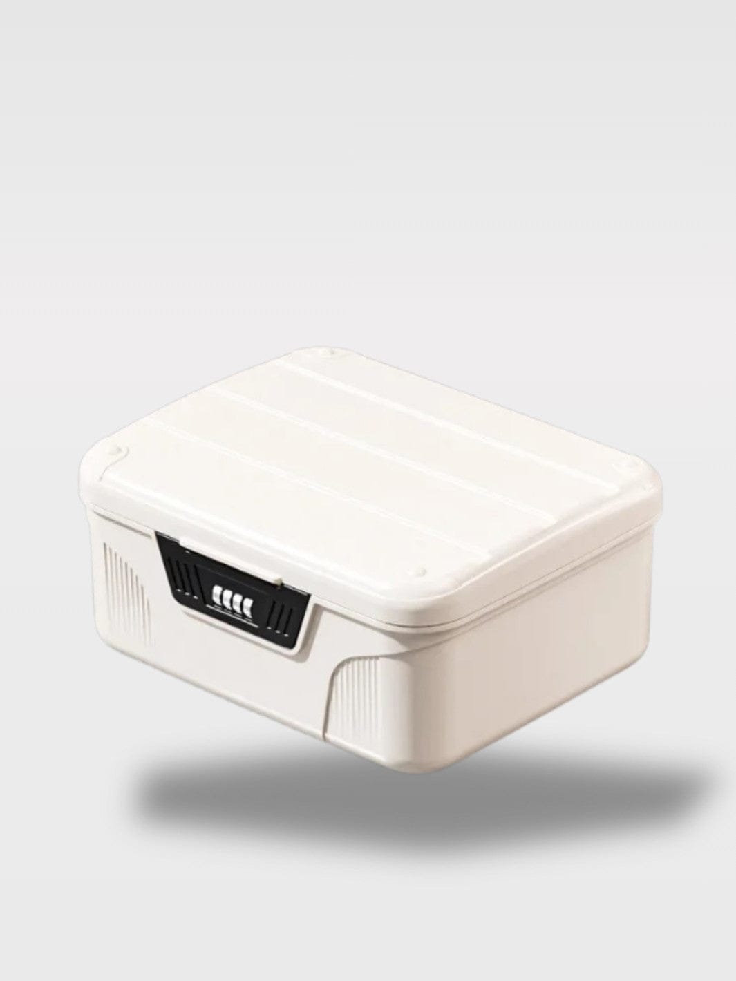 Coffre Sécurité à Mot de Passe Portable | Coffre Nomade Alba Junior – Blanc 12 x 26 x 22.5 cm