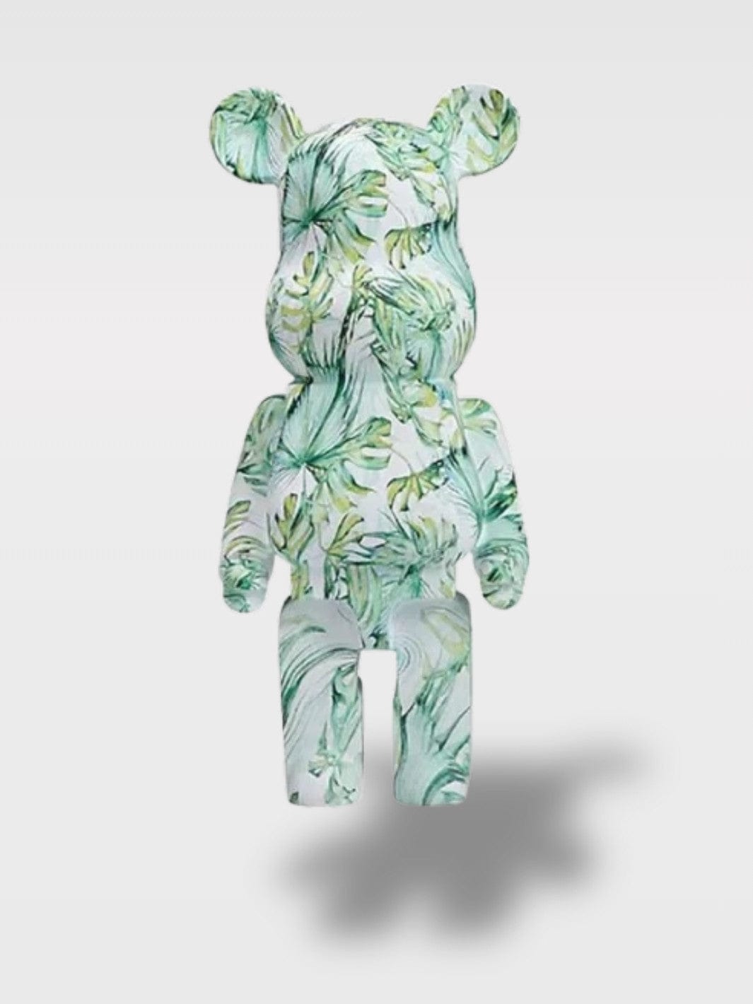 Grande Tirelire Ours Design | Sculpture Décorative Le Protecteur Vert/Blanc Marbe – 50 x 18 x 20 cm