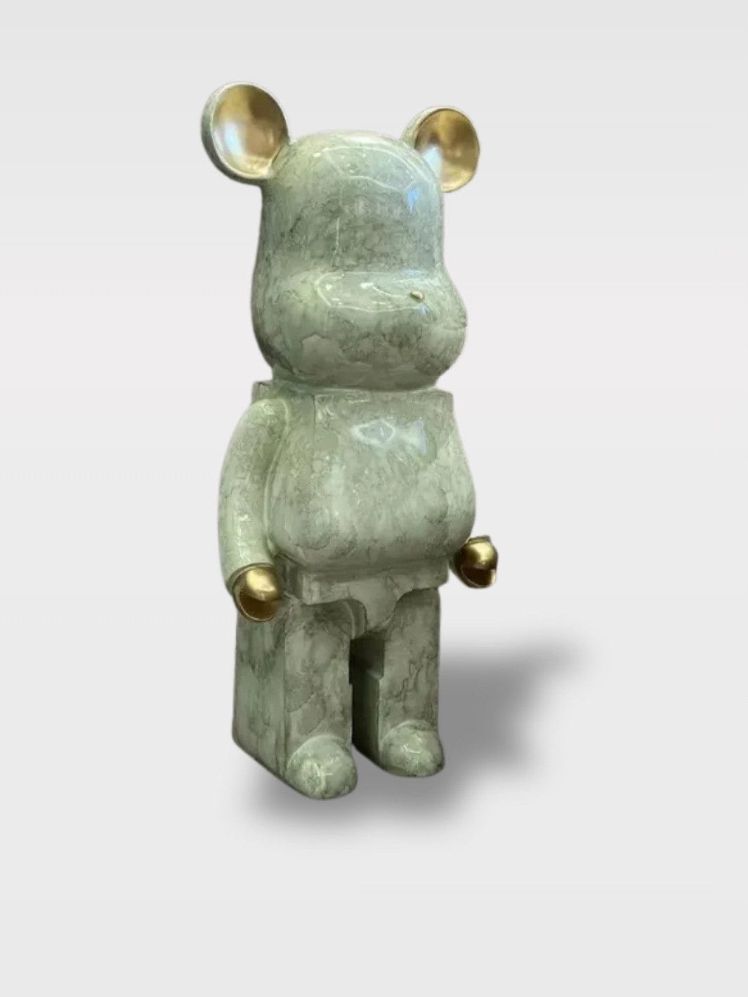 Grande Tirelire Ours Design | Sculpture Décorative Le Protecteur Vert/Menthe  – 50 x 18 x 20 cm