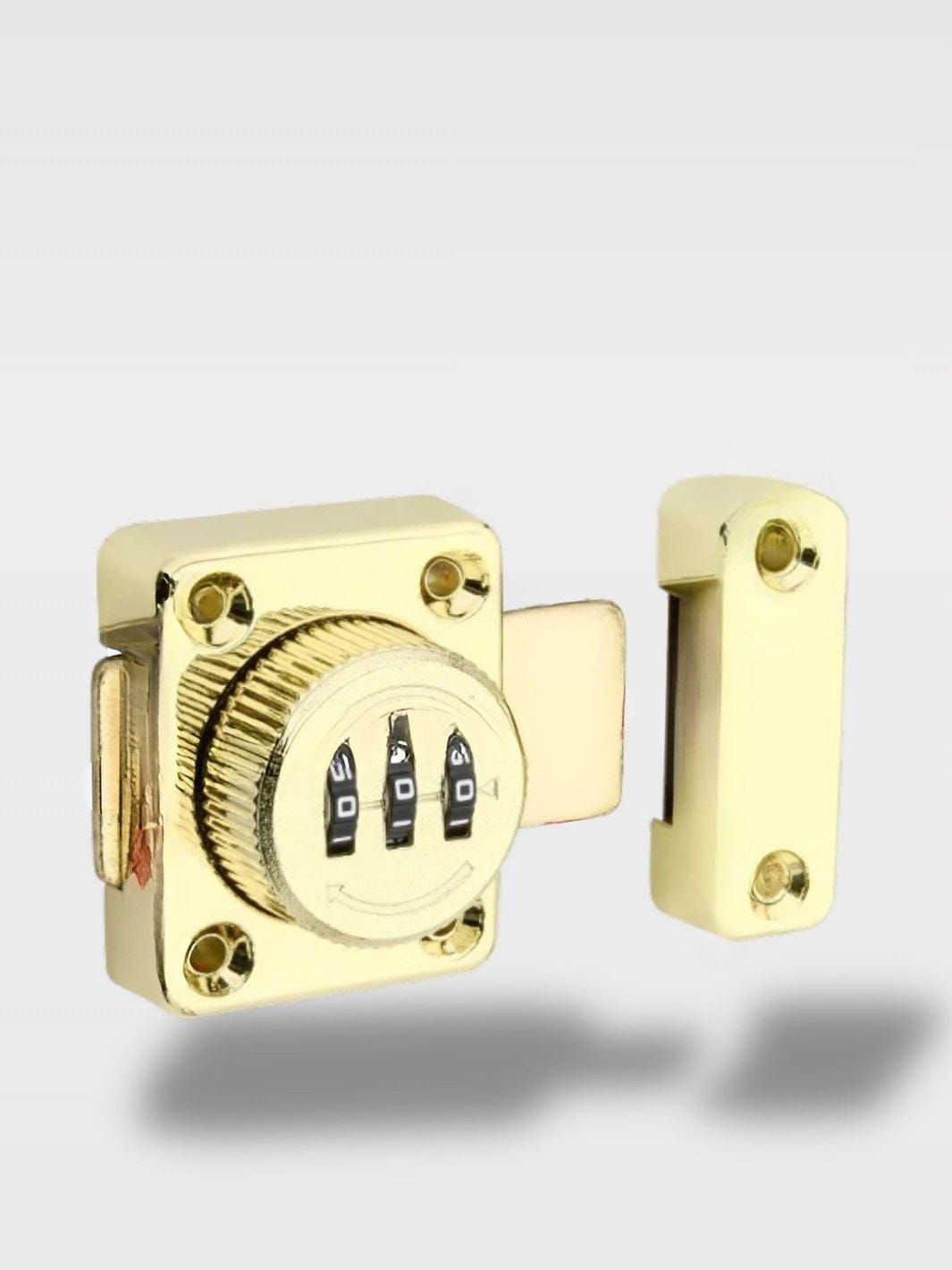 Serrure De Sécurité Pour Porte | Fiable et Robuste Solis – Doré Avec Code   6 x 5.2 x 1.4 cm