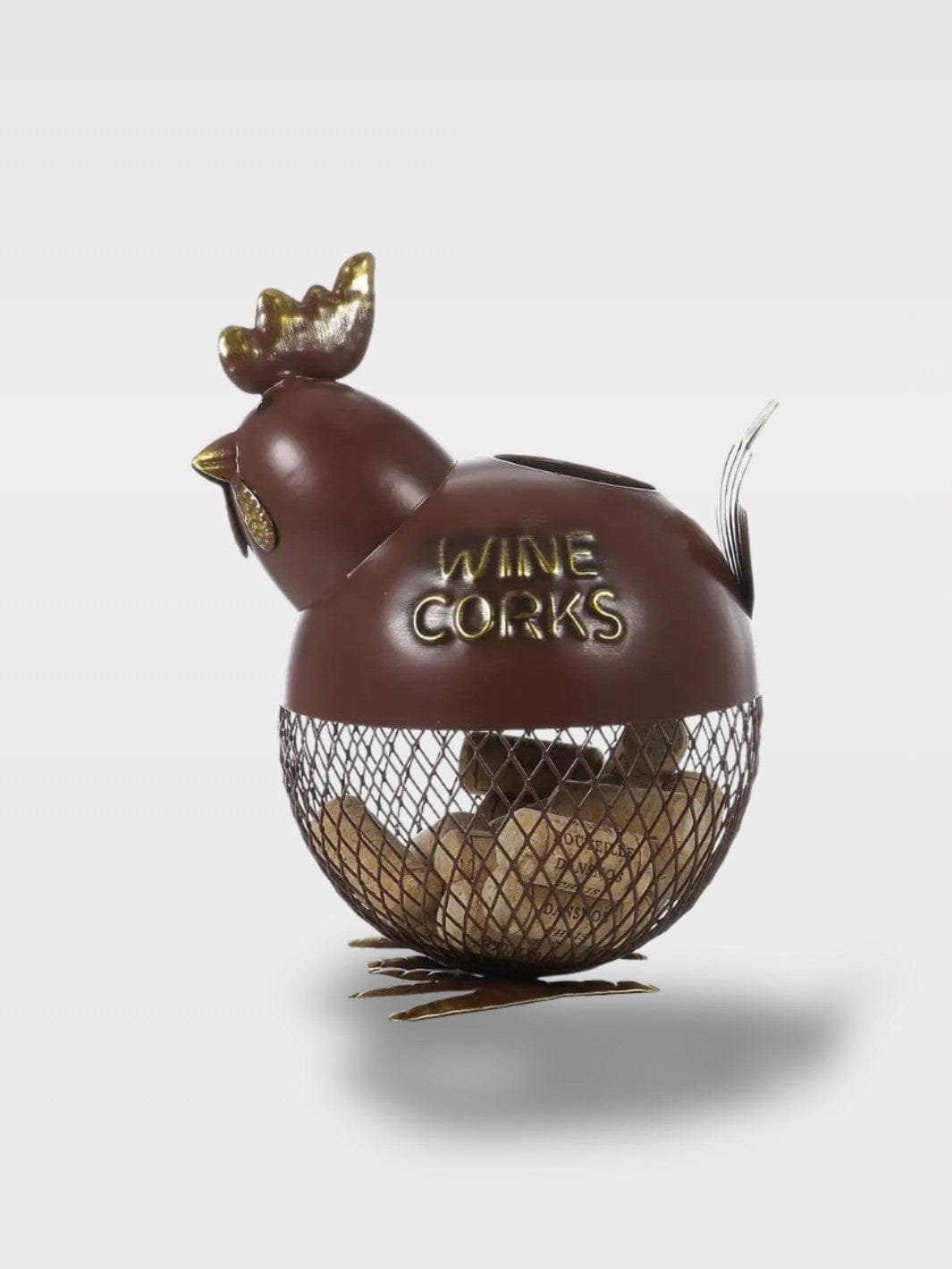 Tirelire Animaux Transparent En Métal | Design Ajouré Poule – 16 x 14 x 18 cm