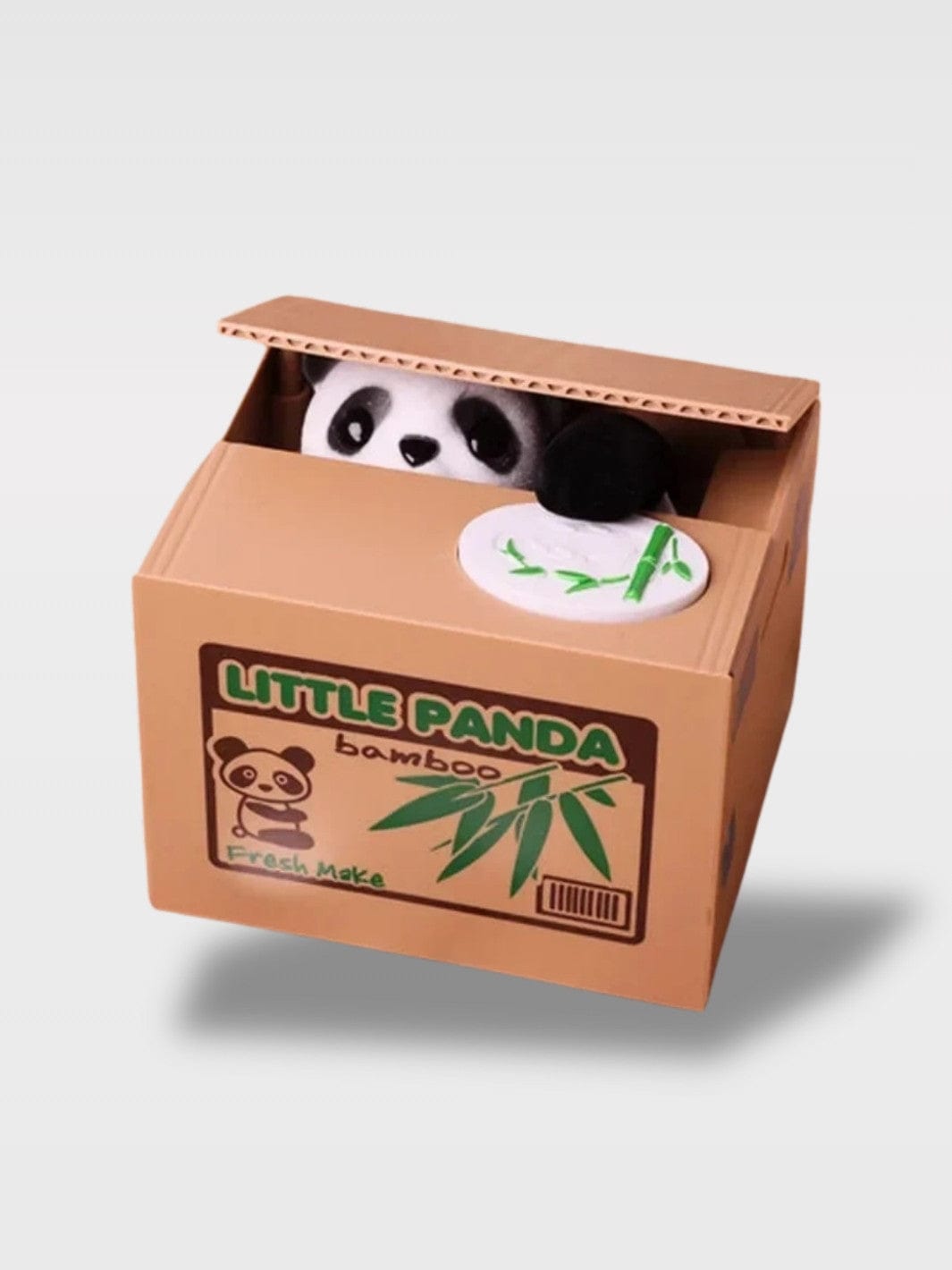 Tirelire Attrape Pièces Animaux | Tirelire Électronique Momo Zen – Panda Blanc Boite Marron/Verte