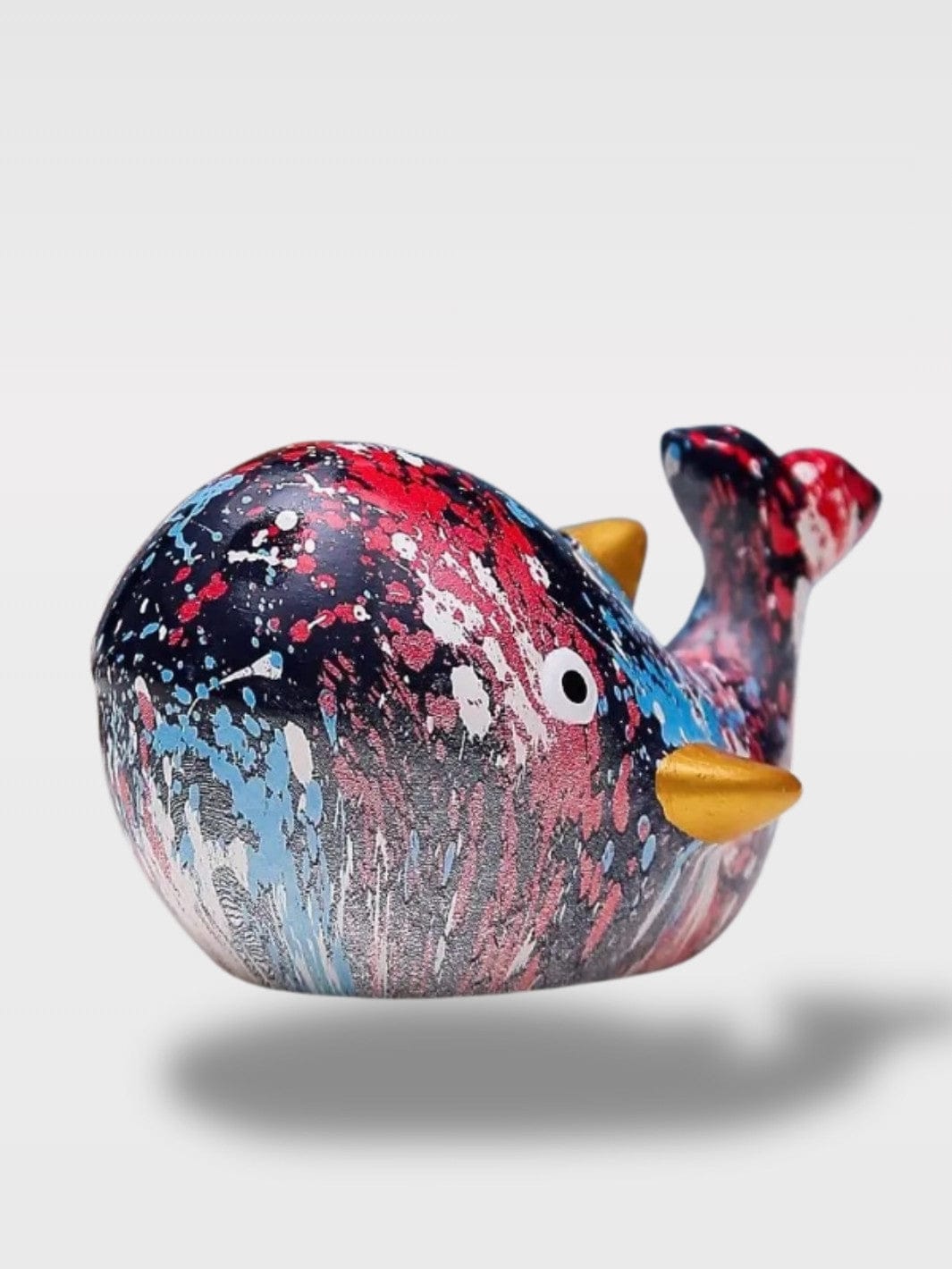 Tirelire Baleine En Céramique | Touche Colorée Océane Kenzy – Noir Multi