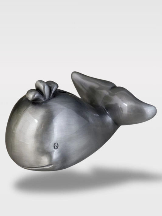 Tirelire Baleine En Métal | Style Vintage Marin