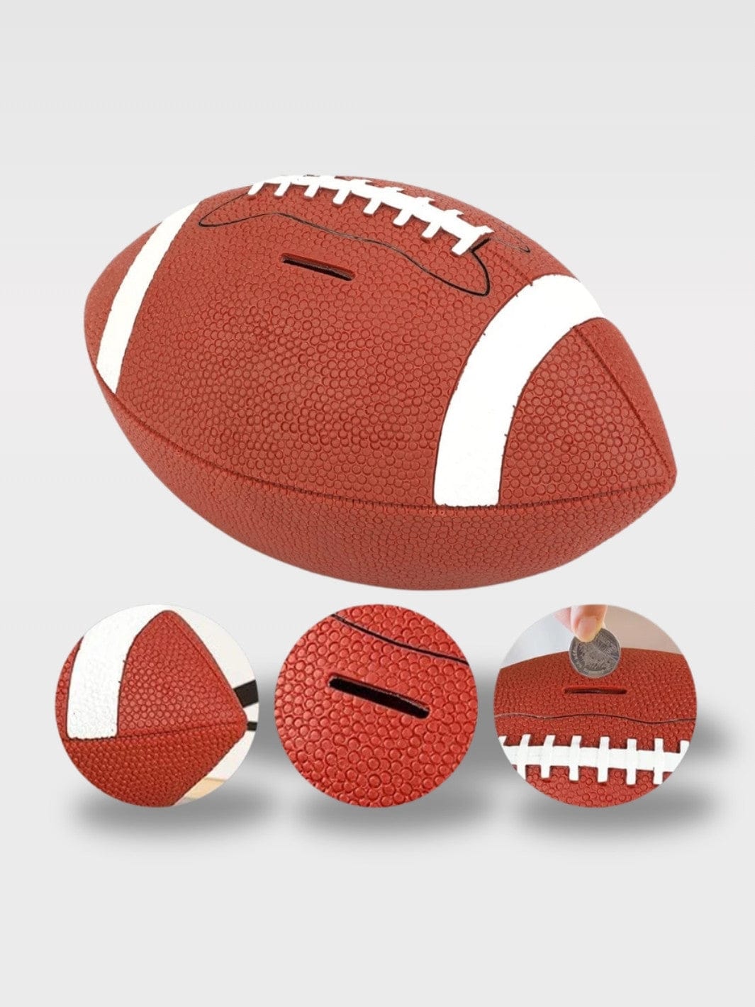 Tirelire Ballon Football US | Incassable et Pratique