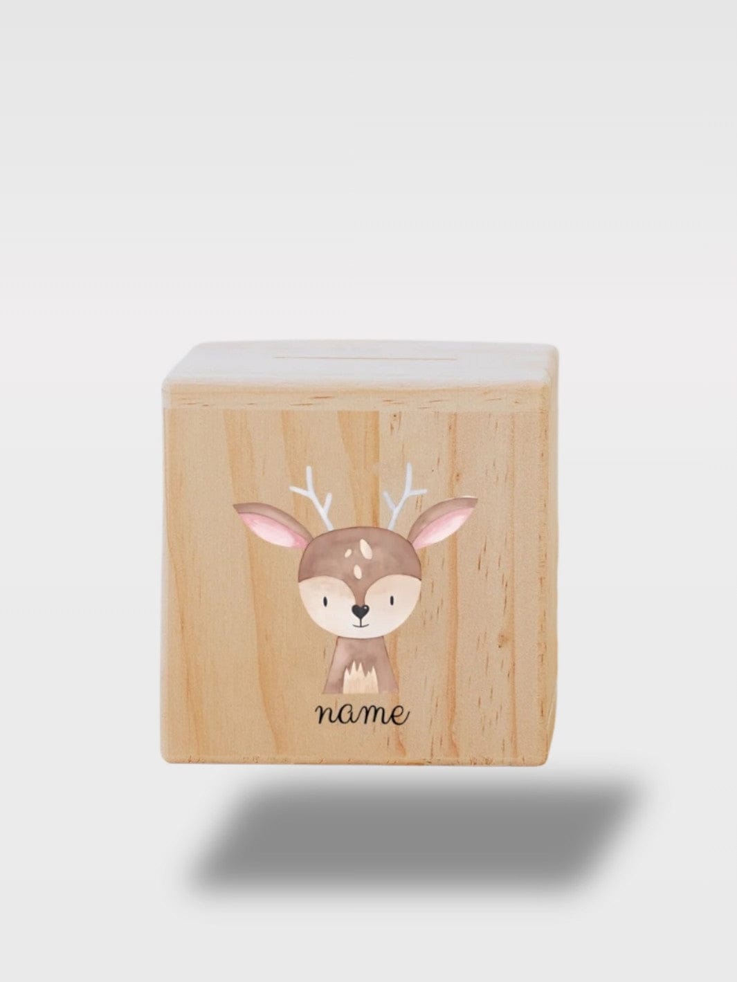 Tirelire Baptême Animaux Avec Nom | Cadeau Personnalisé Bambi le Cerf 🦌