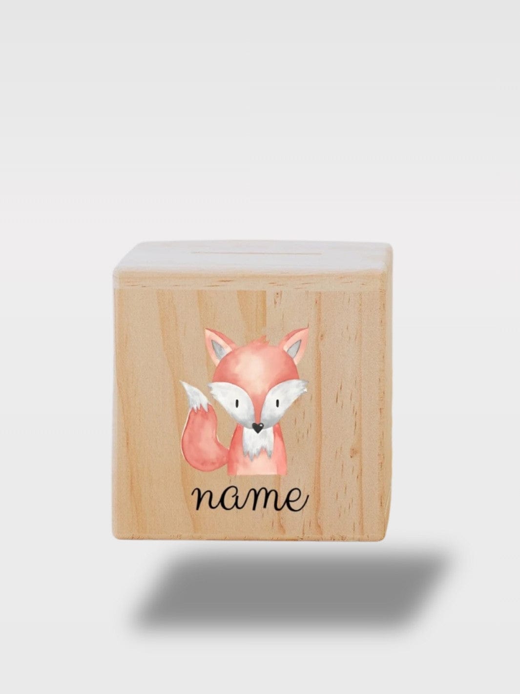 Tirelire Baptême Animaux Avec Nom | Cadeau Personnalisé Foxy le Renard 🦊