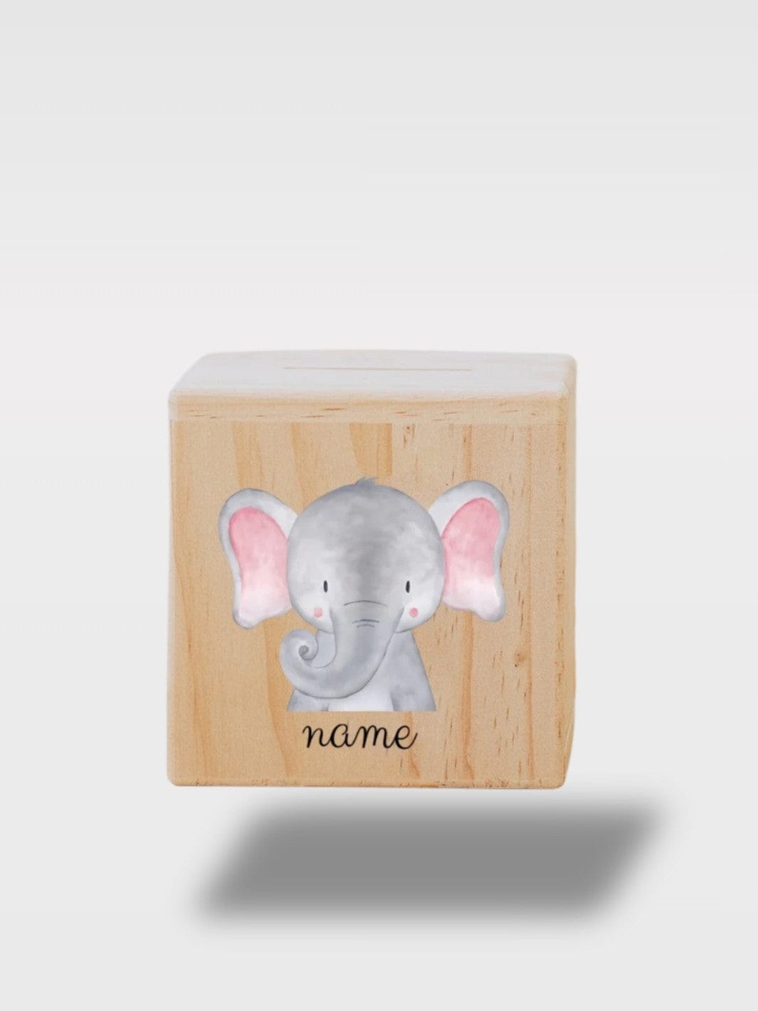 Tirelire Baptême Animaux Avec Nom | Cadeau Personnalisé Léo l’Éléphant 🐘