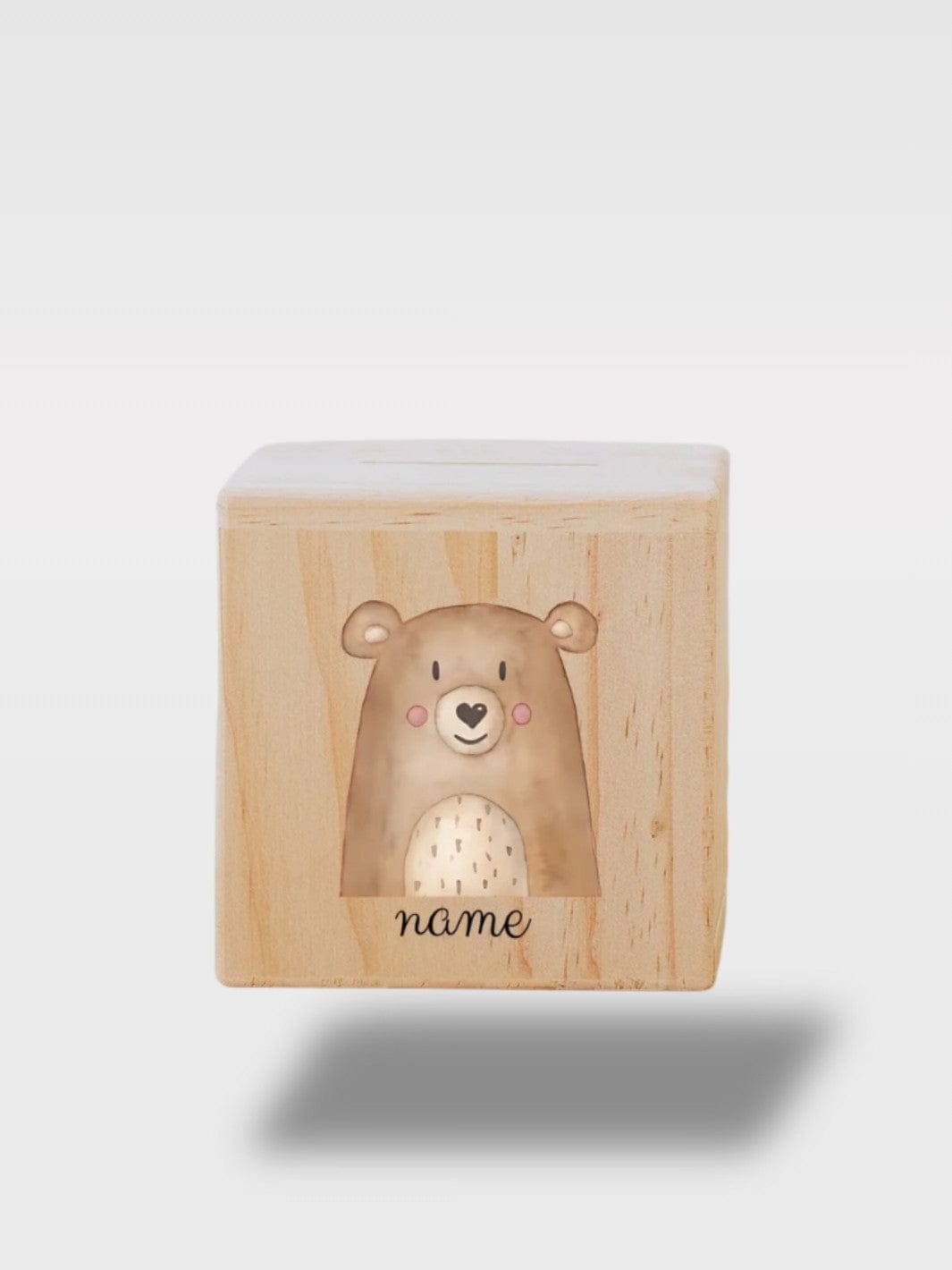 Tirelire Baptême Animaux Avec Nom | Cadeau Personnalisé Oscar l’Ours 🐻