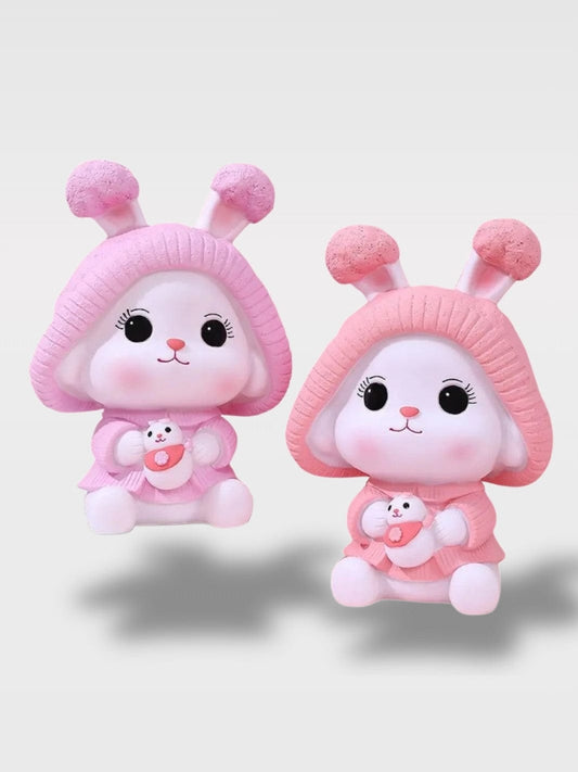 Tirelire Bébé Fille Lapin | Cadeau Naissance Doux