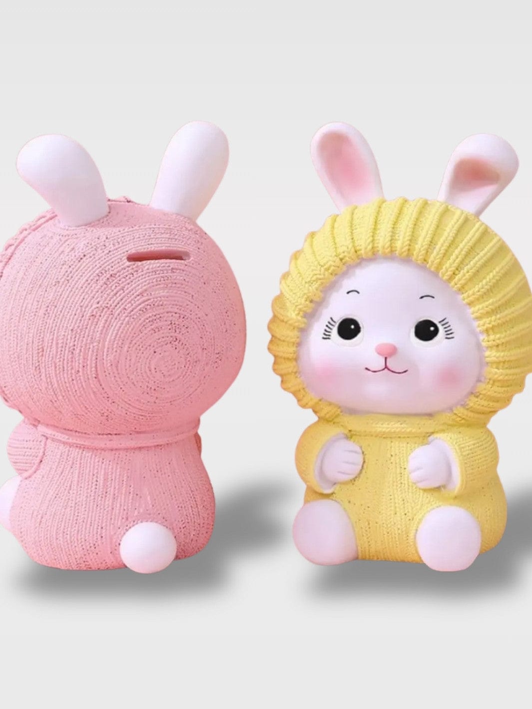 Tirelire Bébé Fille Lapin | Cadeau Naissance Doux